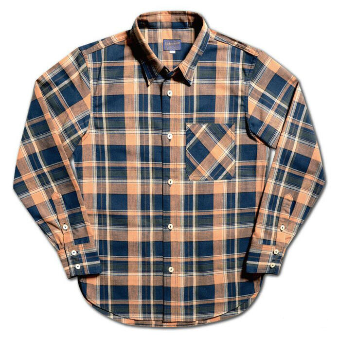 楽天市場】デラックスウエア DELUXEWARE ネルシャツ MV-15 ORANGE NAVY