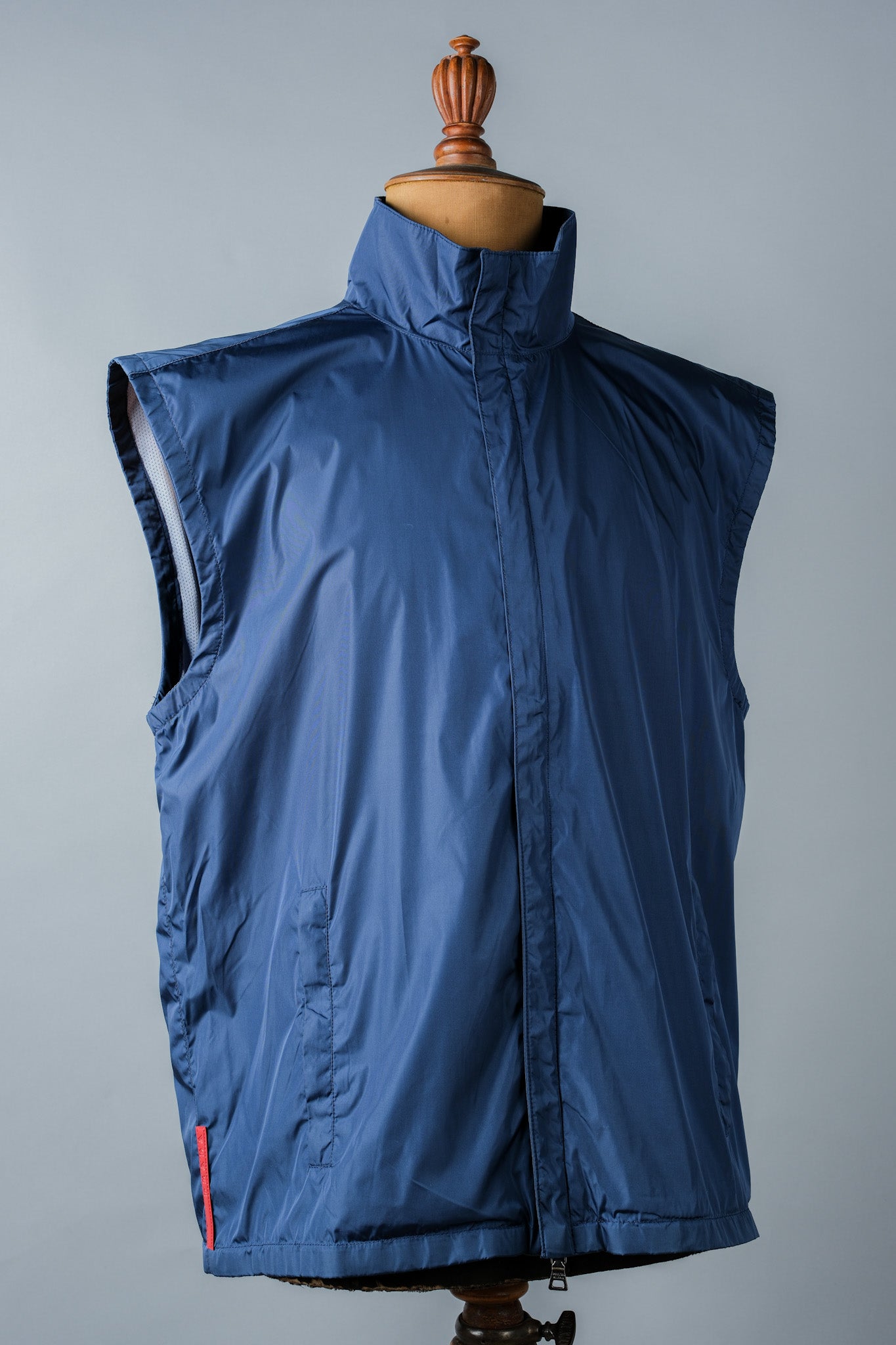 90's】Old PRADA LINEA ROSSA Nylon Zip Up Vest Size.52 