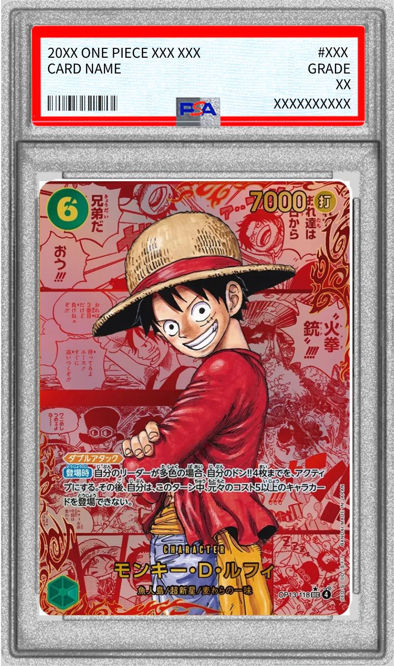 状態難/PSA10鑑定済〕モンキー・D・ルフィ(レッドパラレル/漫画背景