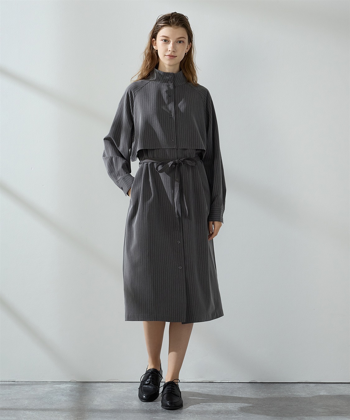 ストライプ柄シャツコート LE SOUK HOLIDAY｜クロスプラス公式通販サイト