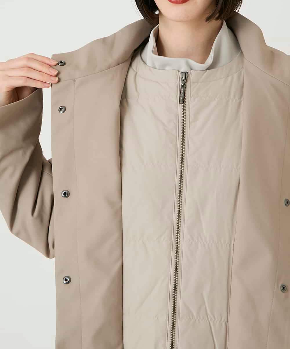 レイヤード風ツイルダウンコート(ダウンジャケット・コート) | HIROKO