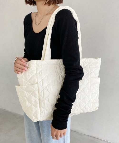 マザーズバッグ 「A4サイズ収納可」キルティングトートバッグ マザーズ