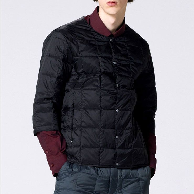 メンズ インナーダウン m l xl タイオン TAION ベーシック クルー