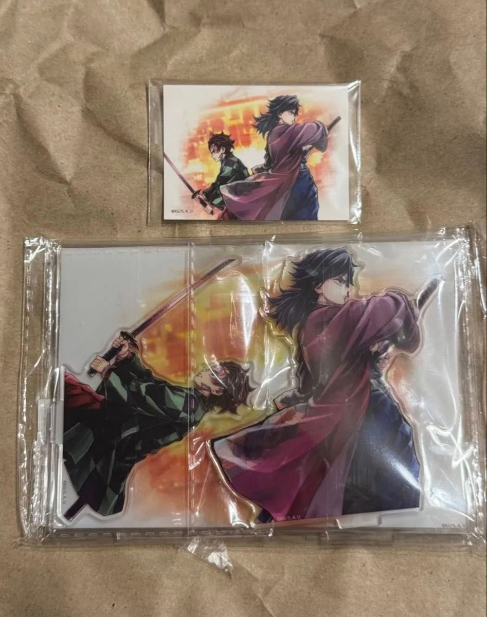鬼滅の刃 WEBSHOPくじ 繋ぐ B賞アクリル色紙 竈門炭治郎 冨岡義勇