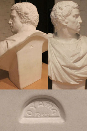 石膏像☆ブルータス胸像☆美大受験デッサン練習用☆中古・即決！(西洋