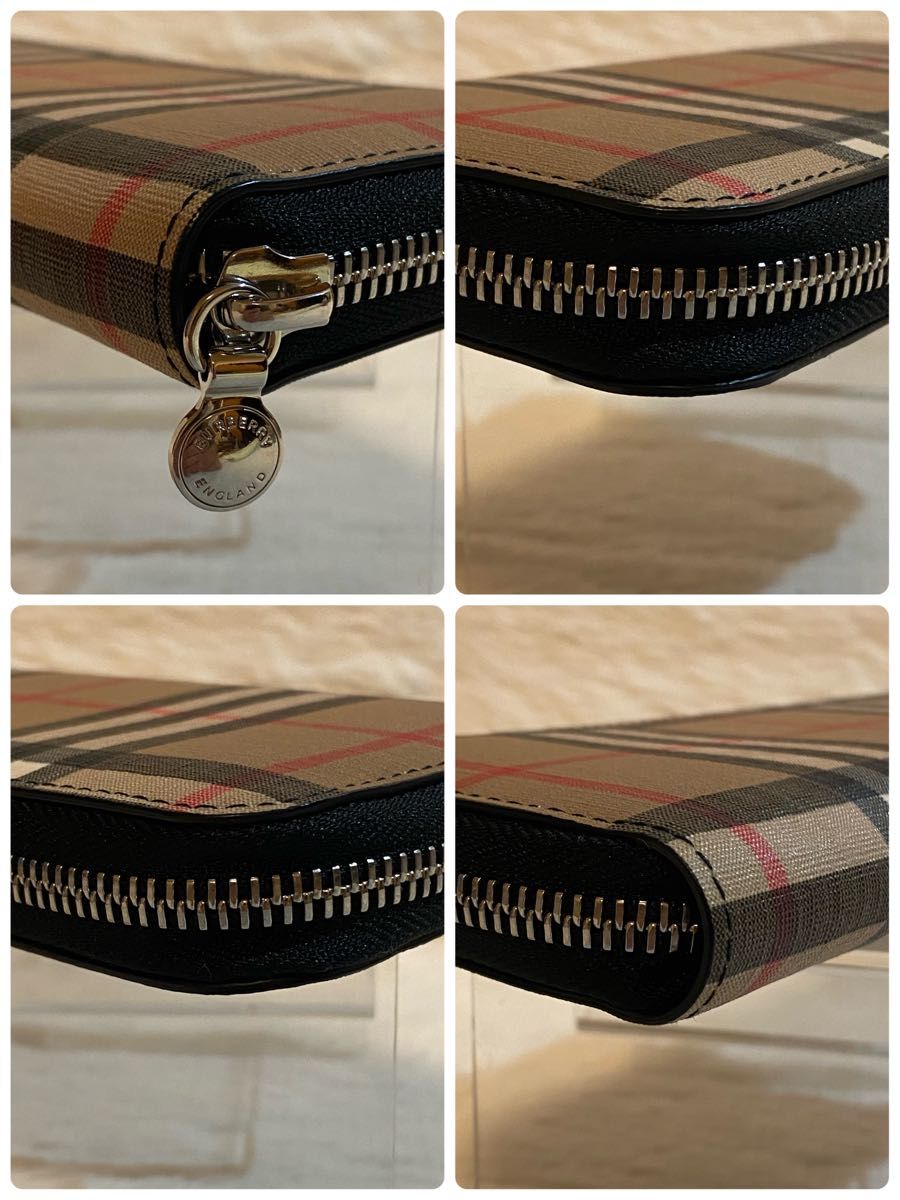 BURBERRY】バーバリー ラウンドファスナー長財布 ノバチェック 極美品