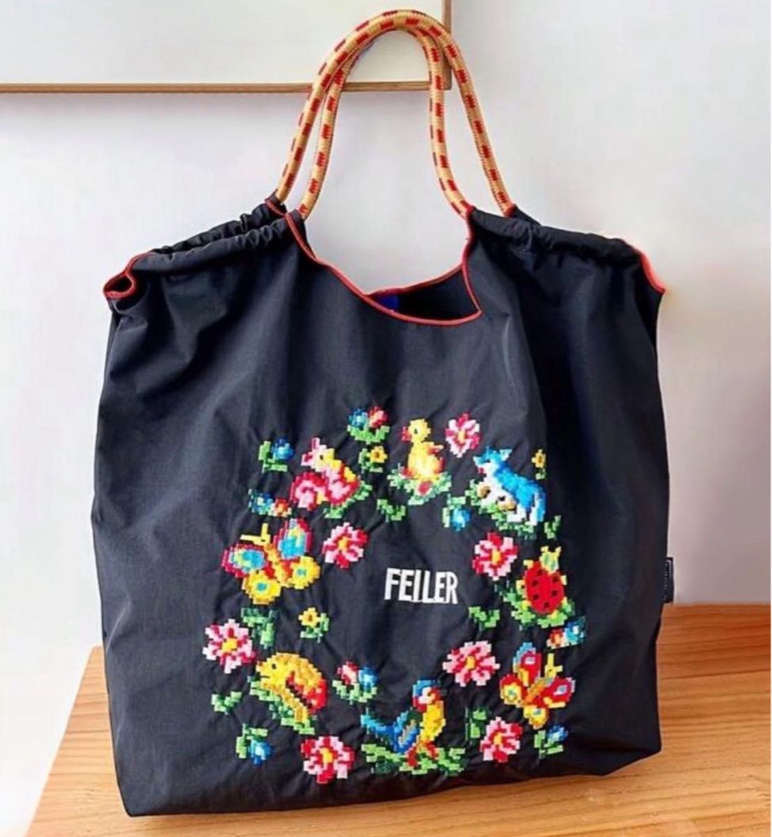 FEILER フェイラー ハイジ ボールアンドチェーン エコバッグ 刺繍