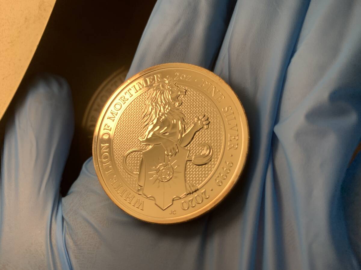 2 オンス銀貨 純銀 9999 Queen's Beast クイーンズビースト2020