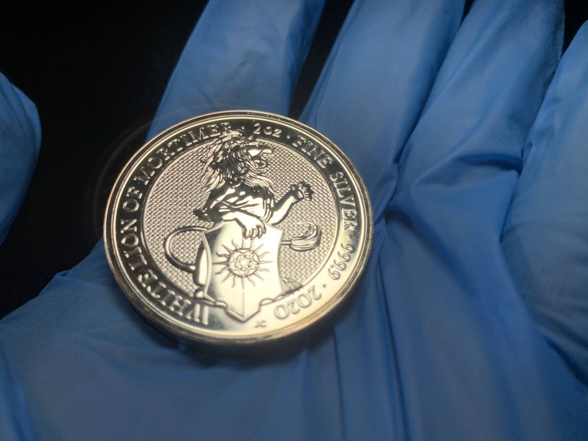2 オンス銀貨 純銀 9999 Queen's Beast クイーンズビースト2020