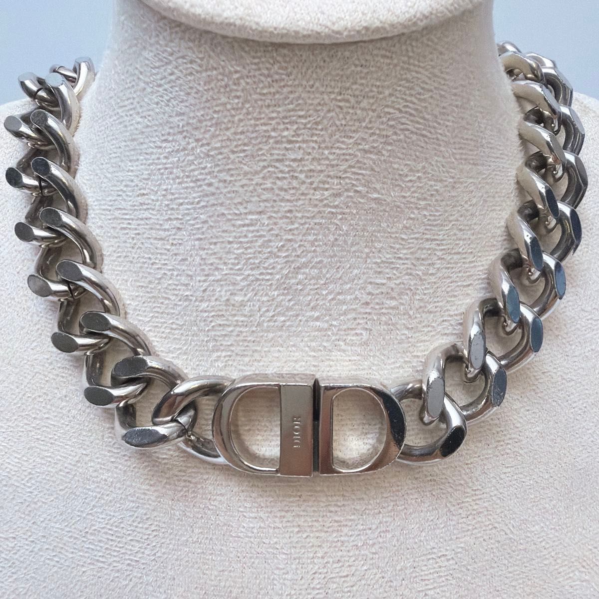 Dior CD ICON チェーンリンク ネックレス シルバー メンズ