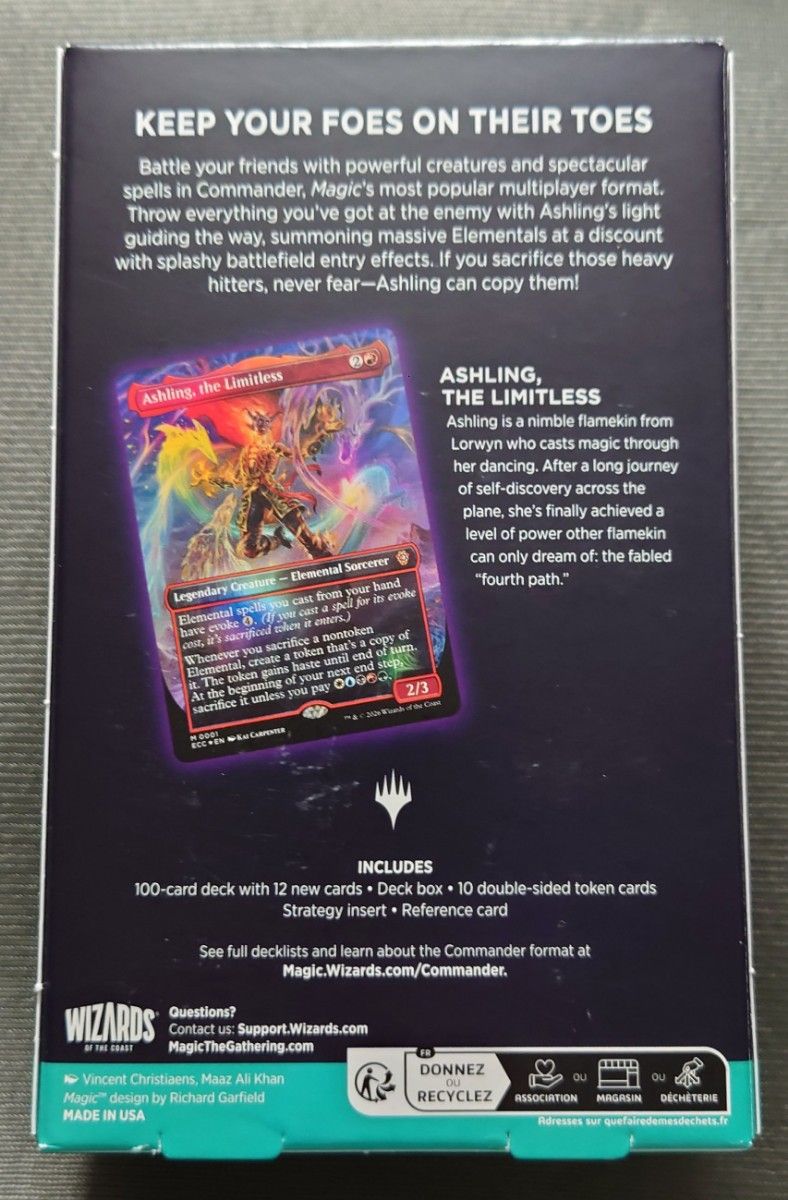 mtg 新品 エレメンタルの舞踊 英語版 統率者デッキ ecc ローウィンの昏