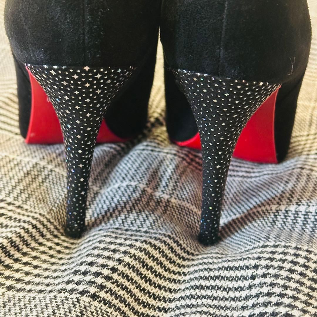 DIANA(ダイアナ)23 5cmブラック スエード ポインテッドトゥ ブーティ