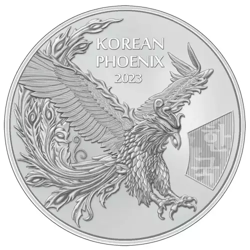 2023 South Korea 1 oz .9999 Silver Phoenix BU Medal - Bullion