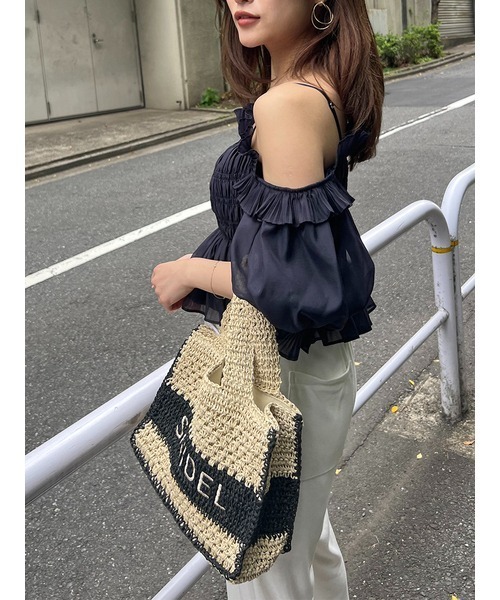 SNIDEL（スナイデル）の「Sustainableギャザーオフショルブラウス