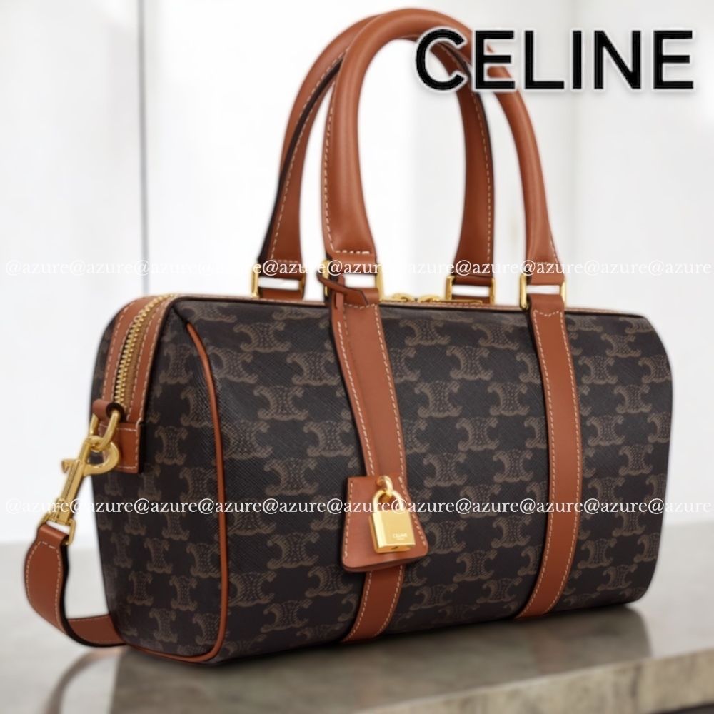 直営ショッパー付♪CELINE Triomphe Canvas ミディアム ボストン