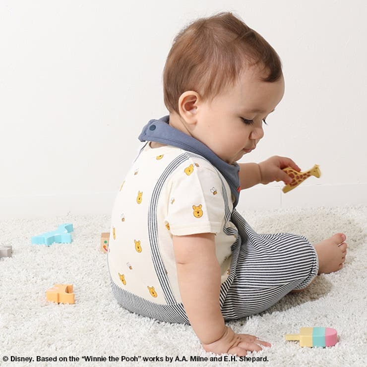 ディズニー スタイ付サロペットロンパース 2点セット 7910B[品番