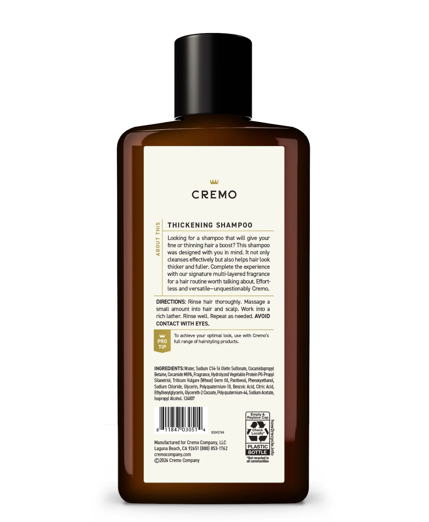 Quality Thickening Juniper & Eucalyptus Shampoo & Conditioner | Cremo