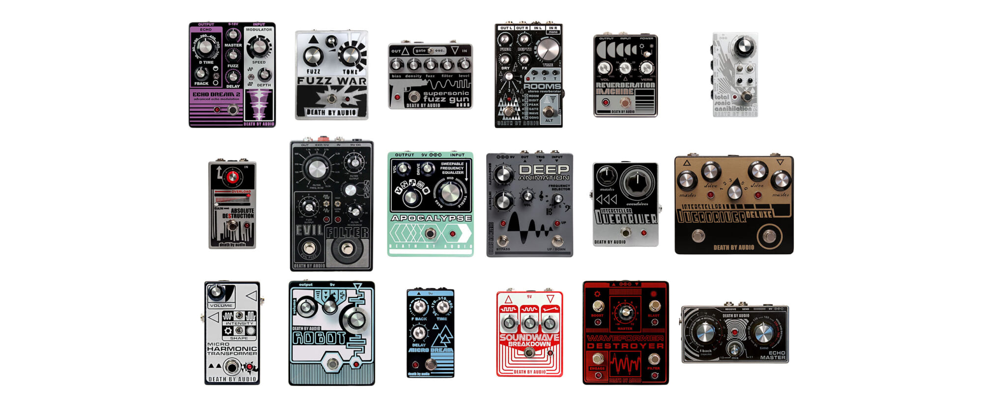 DEATH BY AUDIOの製品を一挙紹介！ 破壊的ノイズを秘めた8モデル