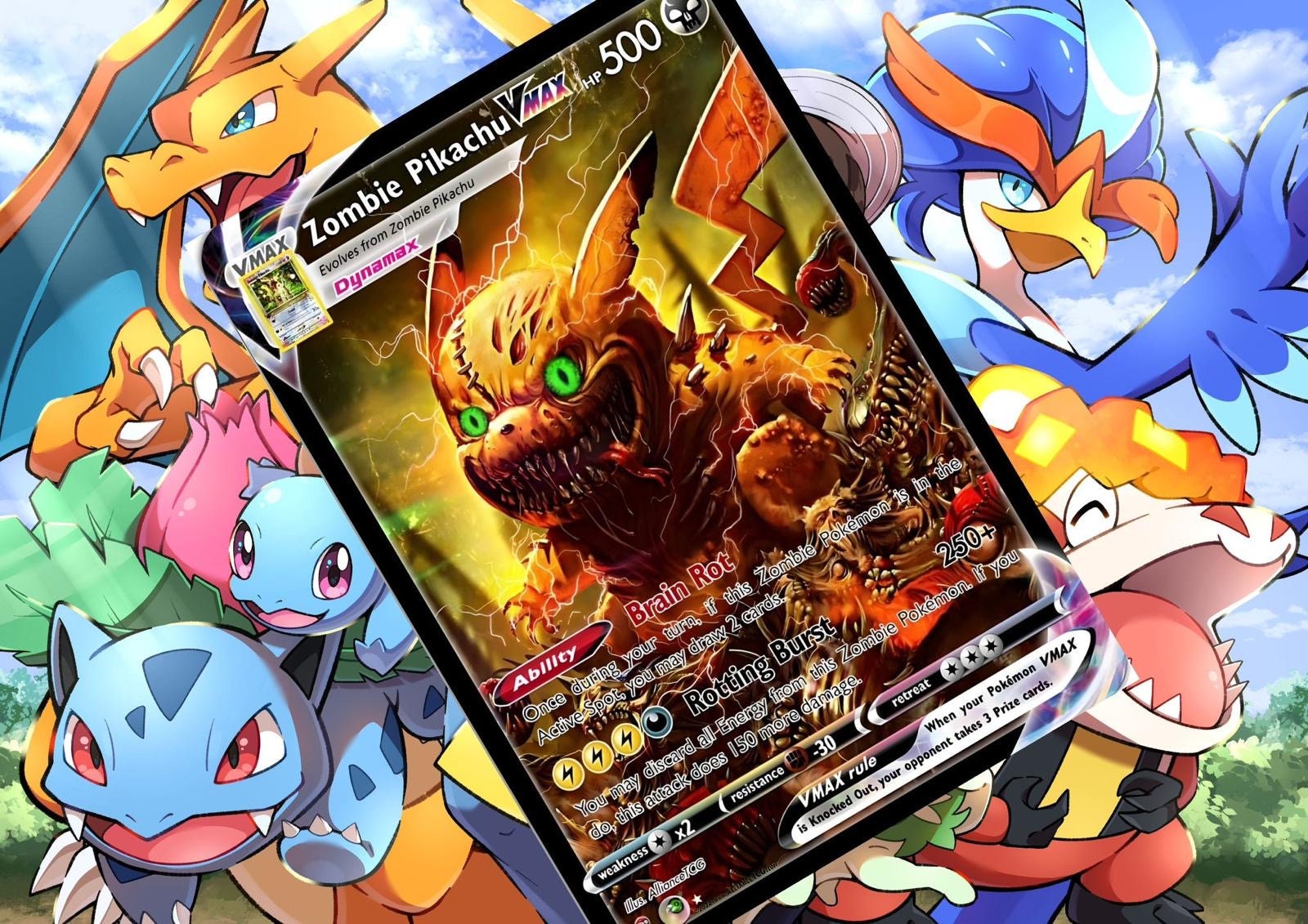 ゾンビピカチュウ Vmax Vstar ポケモンカスタムカード ホロ