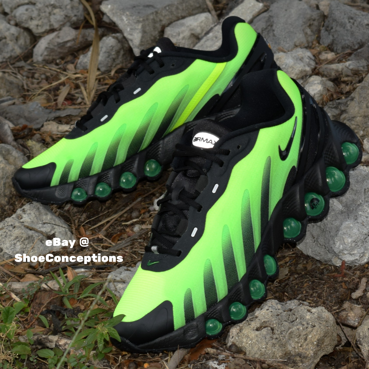 Nike Air Max DN8 AMD Shoes Black Green Strike Volt HQ4681-010