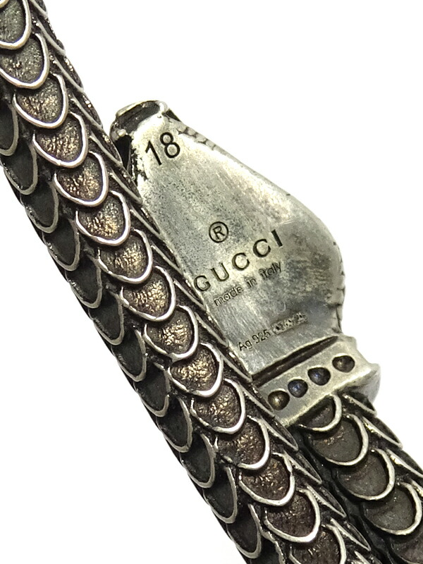GUCCI】グッチ『SILVER グッチガーデン スネーク ブレスレット