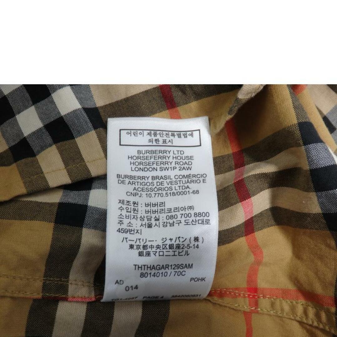 BURBERRY - BURBERRY バーバリー/ノバチェック長袖シャツ/綿100％/170