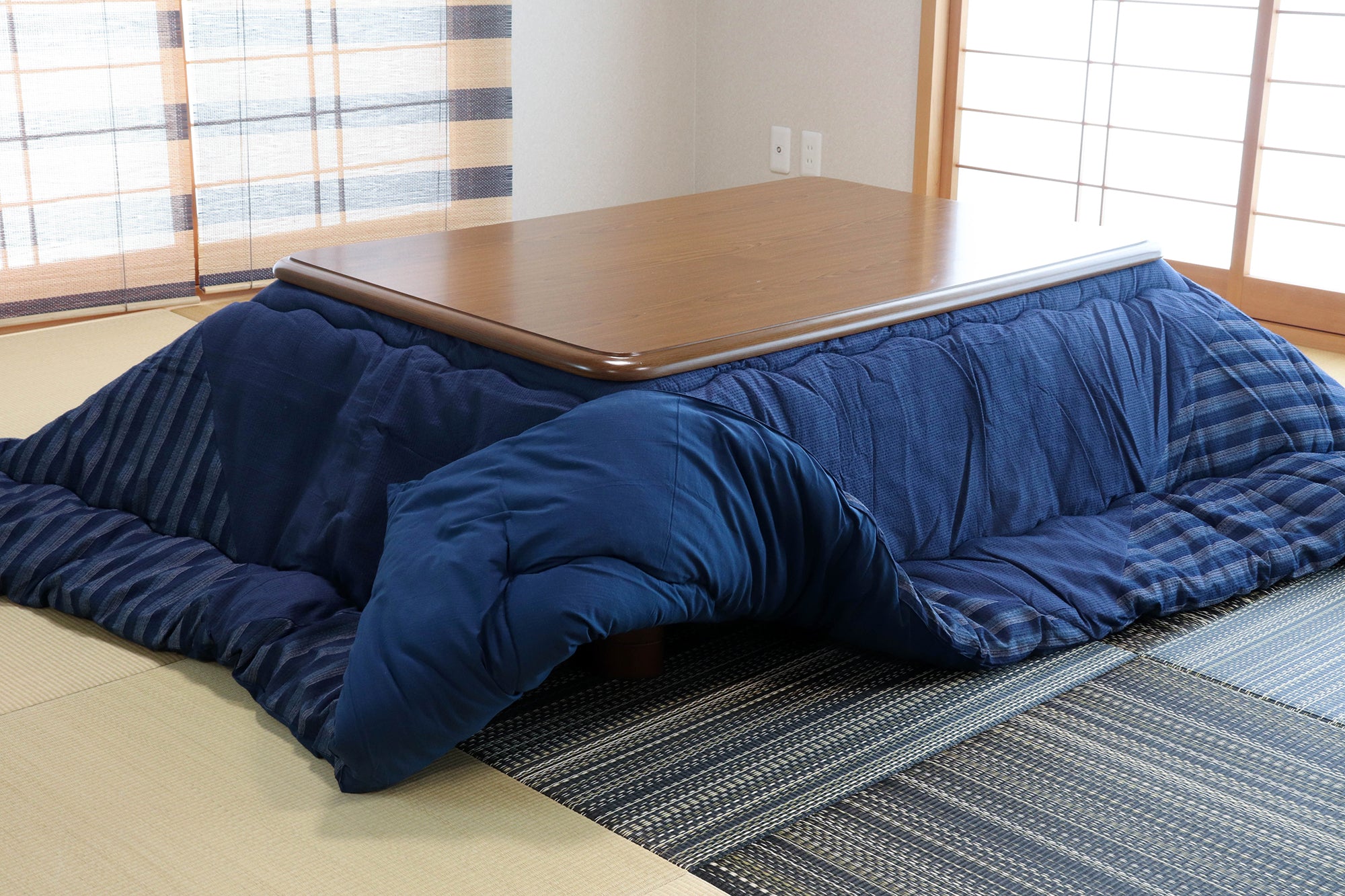 こたつ布団 長方形 しじら 柄 約205×245cm（こたつ台 約80～90cmx105