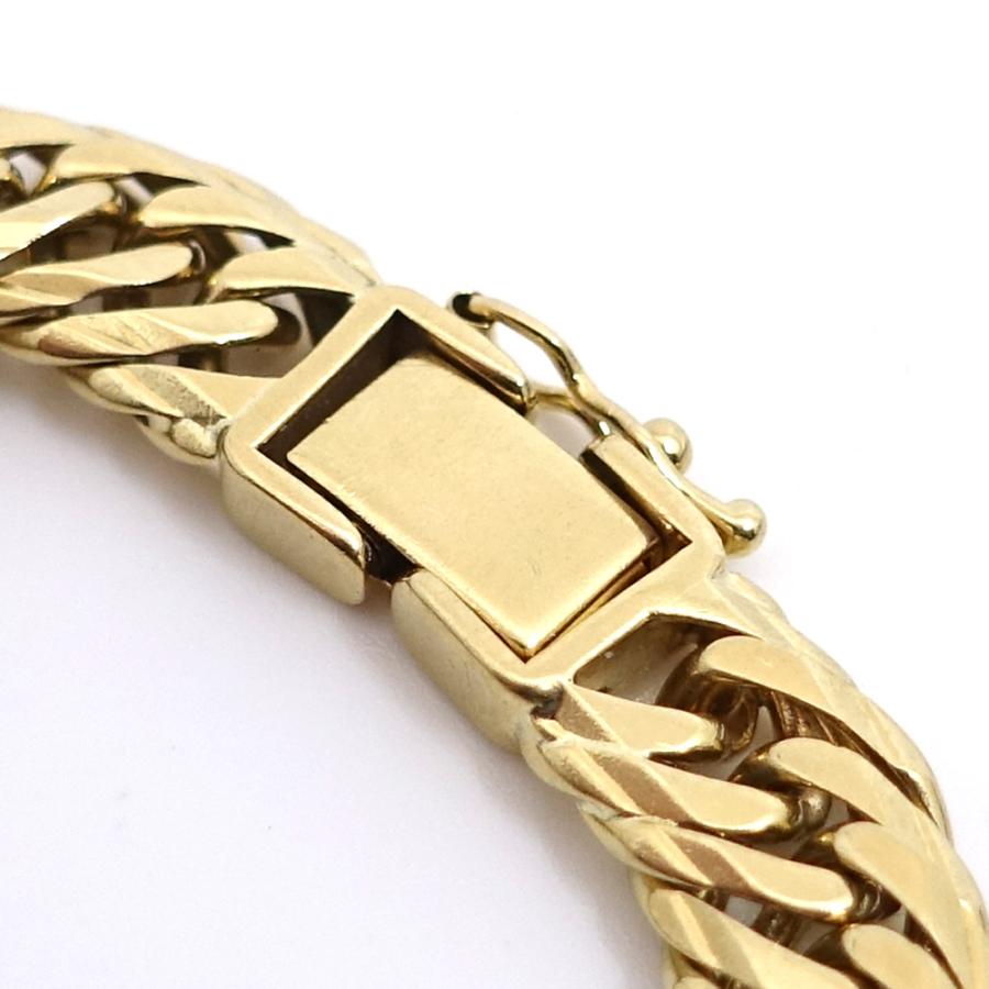 栄】ジュエリー 喜平 キヘイ 16面トリプル ブレスレット K18YG 18金