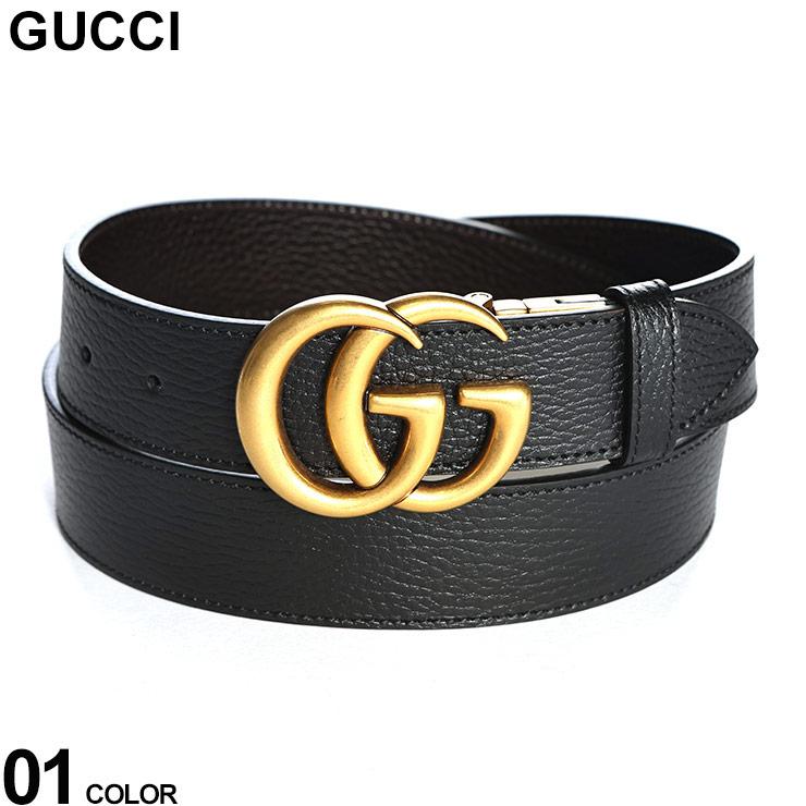 GUCCI（グッチ） ダブルG ゴールドバックル リバーシブル ベルト