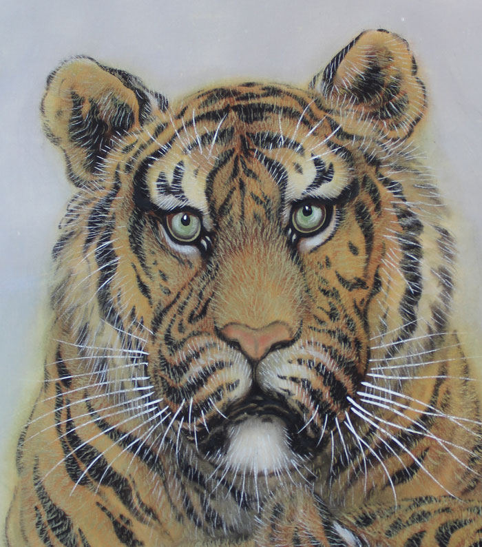 猛虎図 今井琴谷 虎と子虎 日本画 約2m掛け軸 楽天市場】掛け軸 猛虎