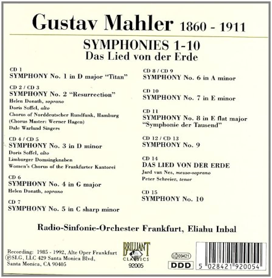 Amazon.co.jp: マーラー:交響曲全集、大地の歌(15枚組): ミュージック