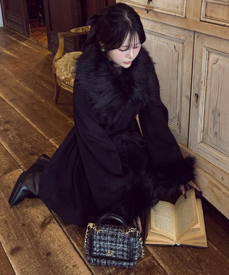 ファー付ポンチョ風コート｜ROYAL PARTY ロイヤルパーティー 商品詳細