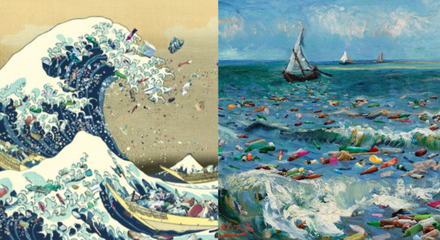 あの名画が描かれた時代が2050年だったら？ゴミであふれた未来の海をAI