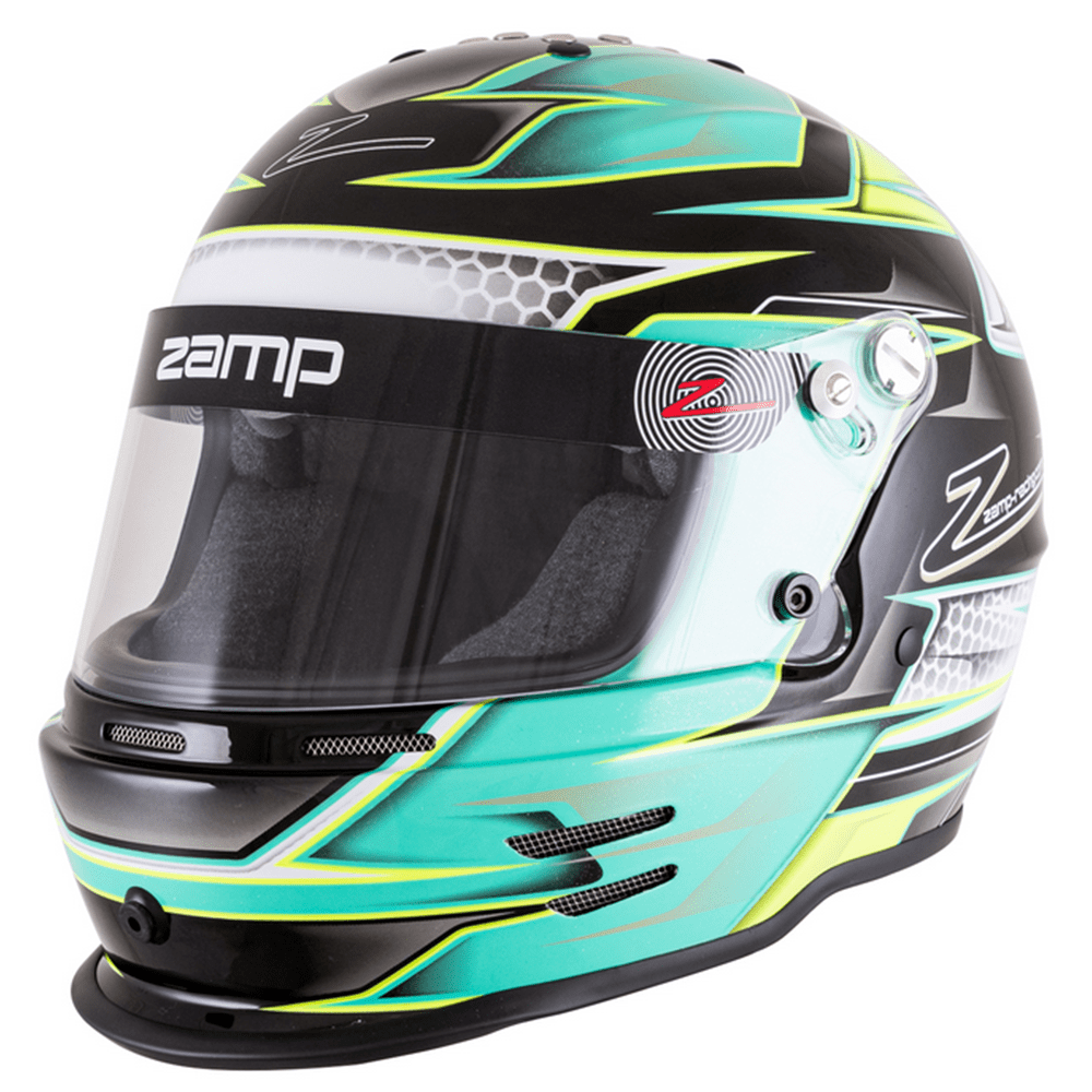 Zamp RZ-42Y Youth Race Helmet Green/Silver Graphic