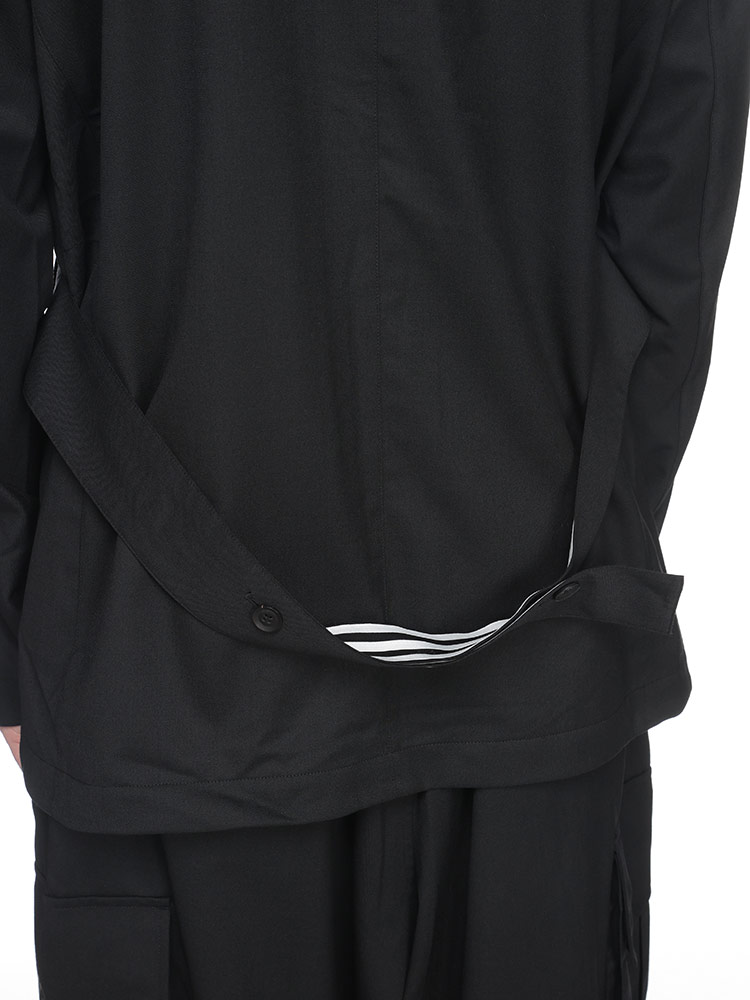 Y-3 (ワイスリー) ウールブレンド ウエストベルト フルジップ パーカー