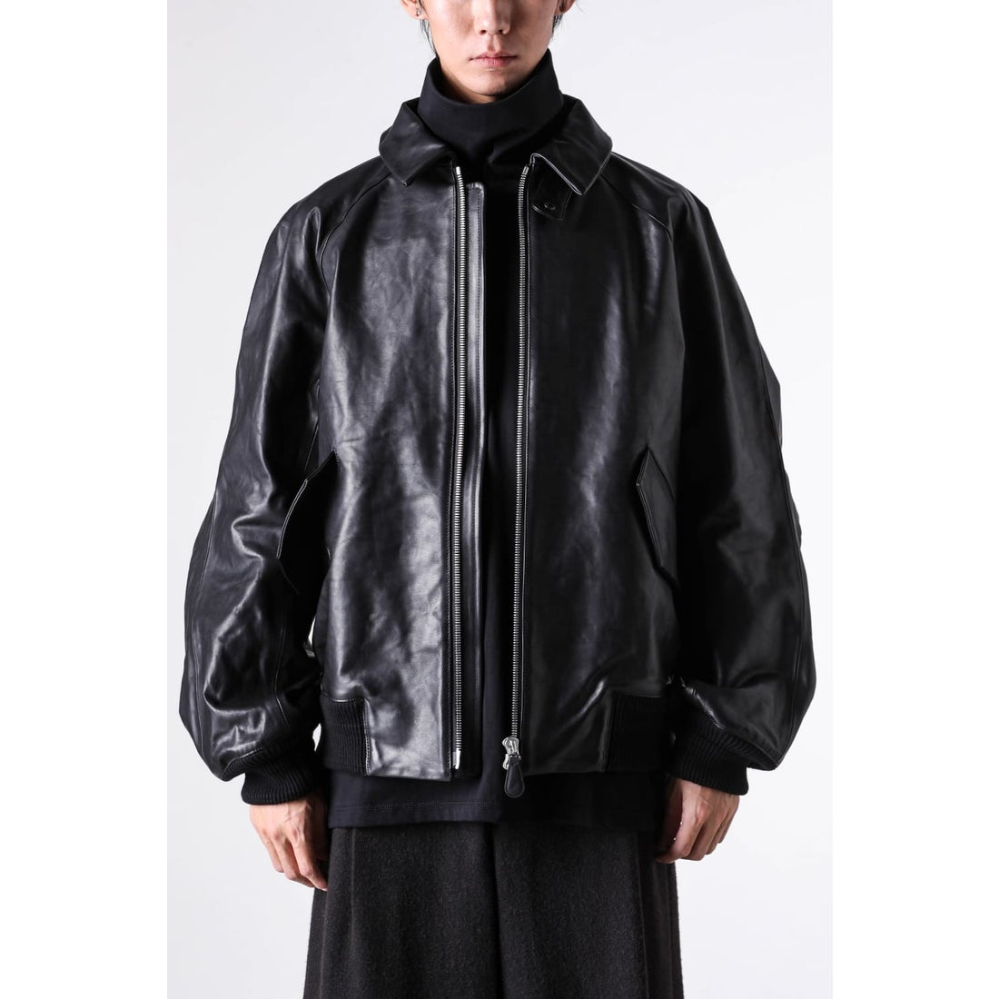 デヴォア DEVOA Leather Jacket Loose Fit （BLACK） -FASCINATE