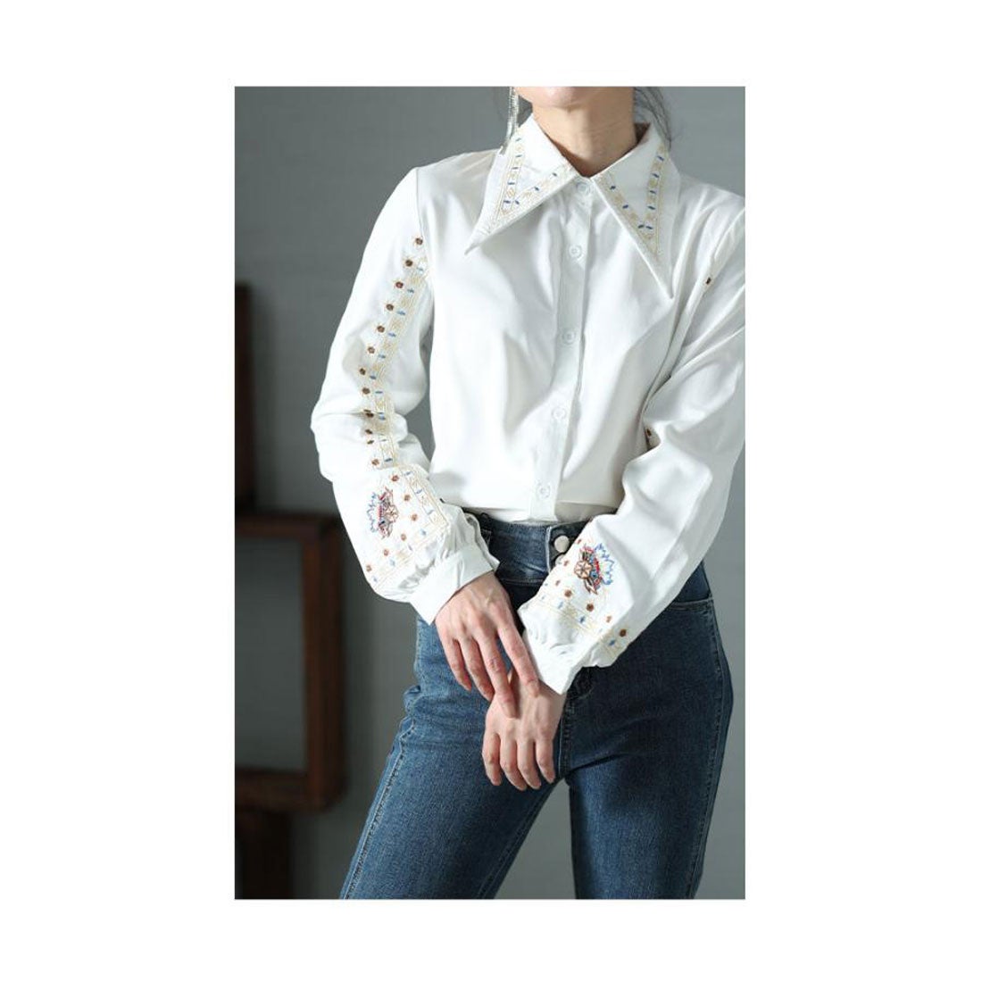 サワアラモード Sawa a la mode レディース シャツ ブラウス 刺繍