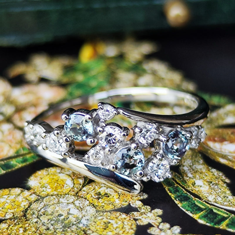 天然アレキサンドライト 天然ダイヤモンド リング – Mico宝飾店