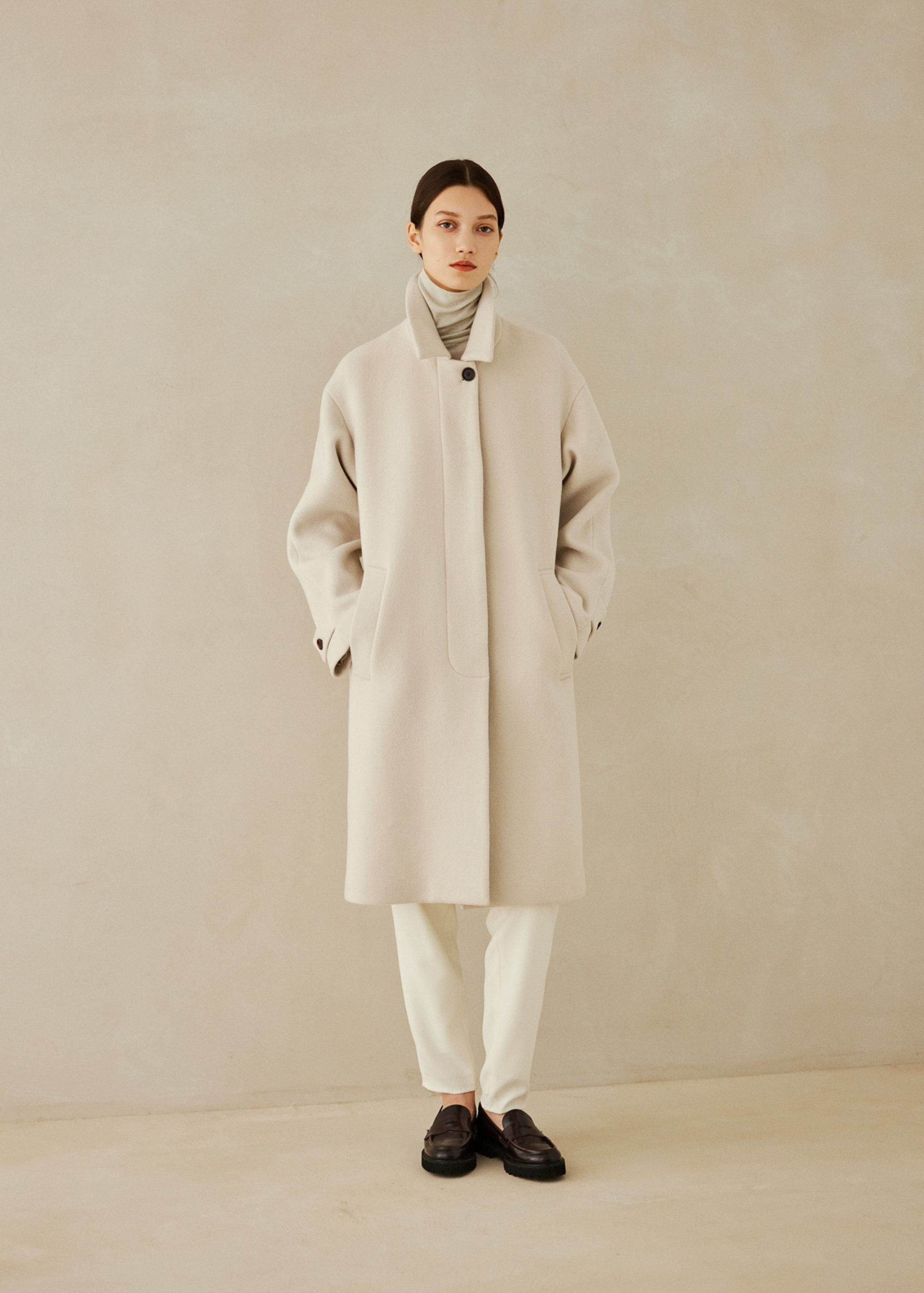 カシミヤ混タートルネックカットソー - SOÉJU online store｜上質な