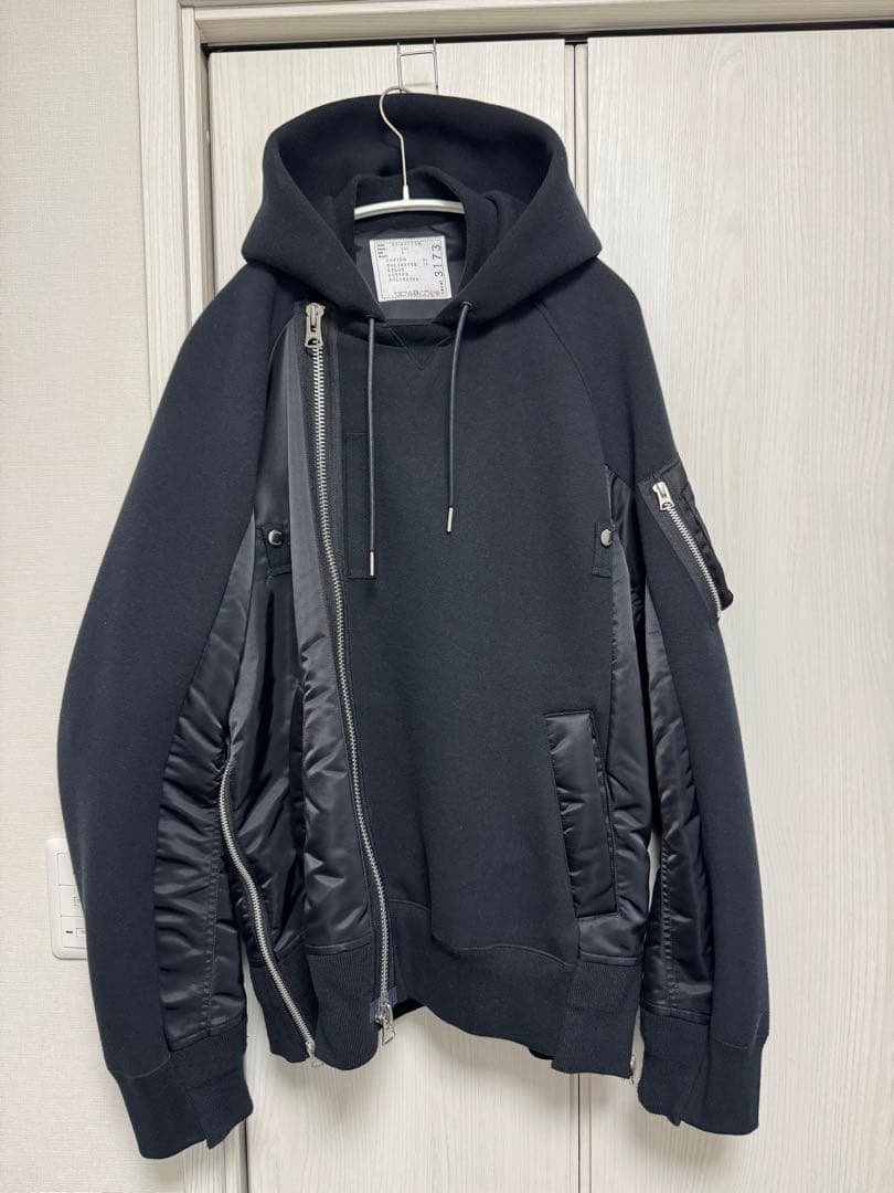 sacai Sponge Sweat Blouson 23-03173M 黒