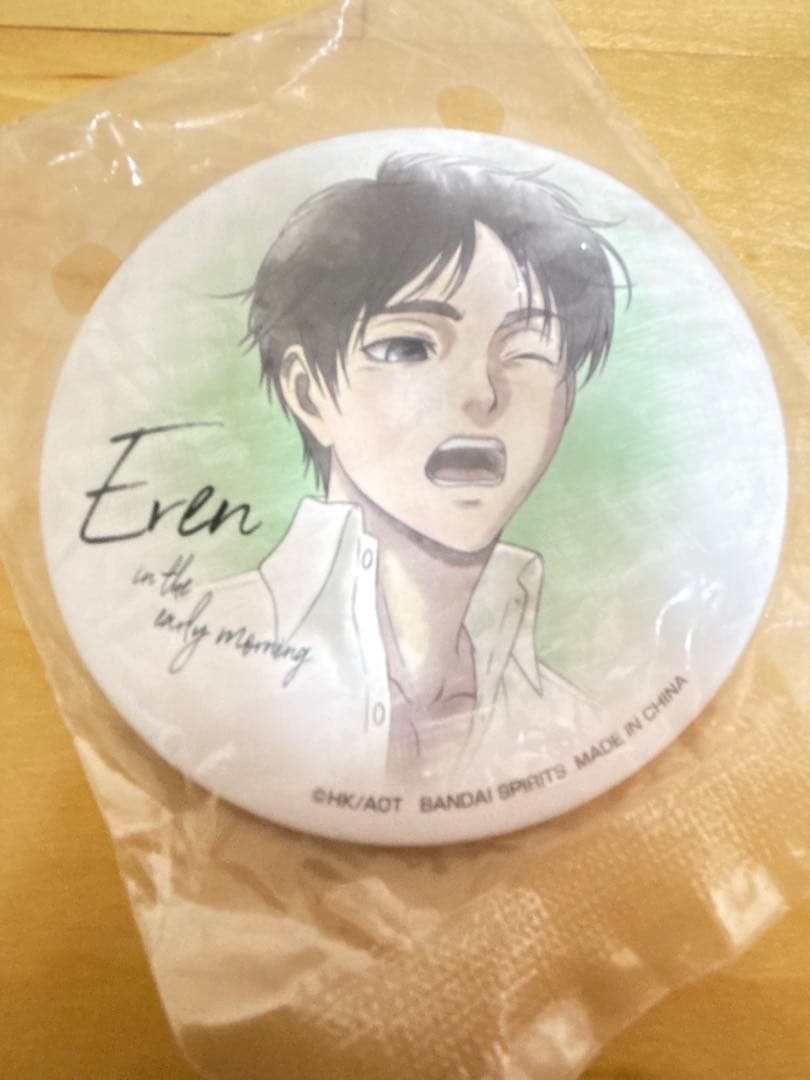 【希少・レア】進撃の巨人　エレン　一番くじ　缶バッジ　あくび