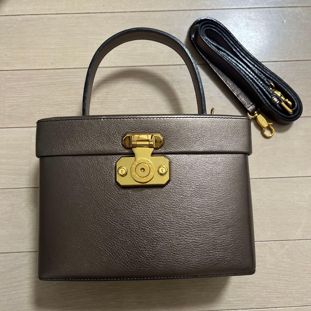 a.testoni テストーニレザー バニティバッグ