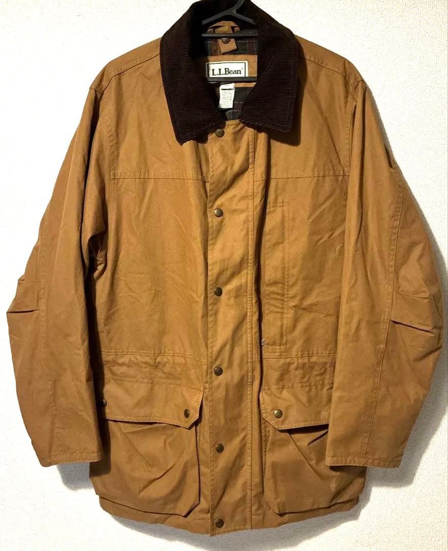 L.L.Bean ブラウン ハンティングジャケット　襟コーデュロイ　ヴィンテージ