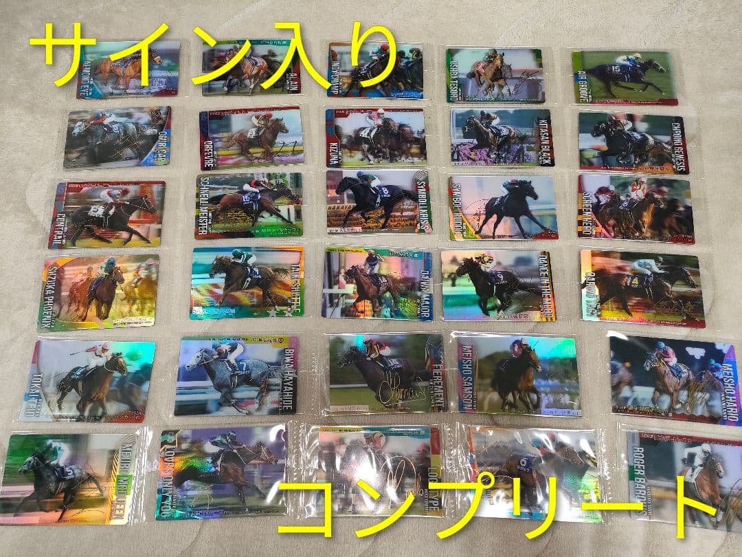 サラブレッドホースコレクション　第２Ｒ　箔押しサイン入りコンプセット　競馬カード