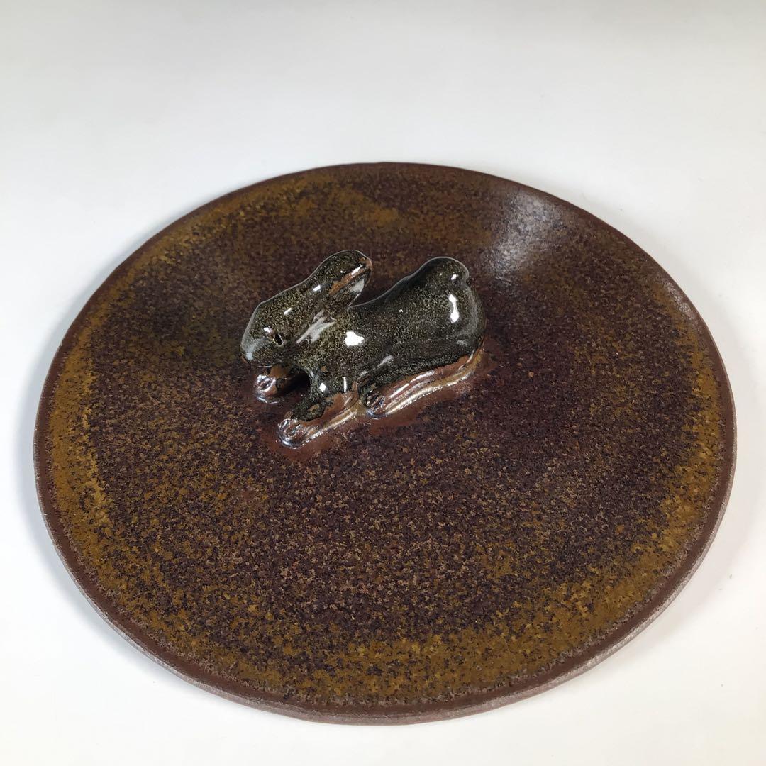 N604 水指 『高取焼』『碧山窯造』『兎摘み』 共箱 茶道具 - メルカリ