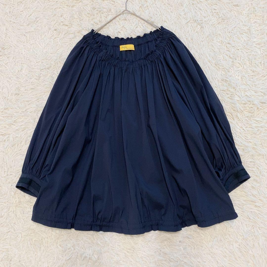 【美品】レリアン 中村江里子 大きいサイズ ギャザーブラウス バルーンスリーブ 美品】レリアン 中村江里子 大きいサイズ ギャザーブラウス バルーン