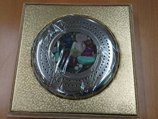 岩盤浴用 ラジウム温泉器　美しい天然石使用 赤めのう 青めのう ホルミシス効果