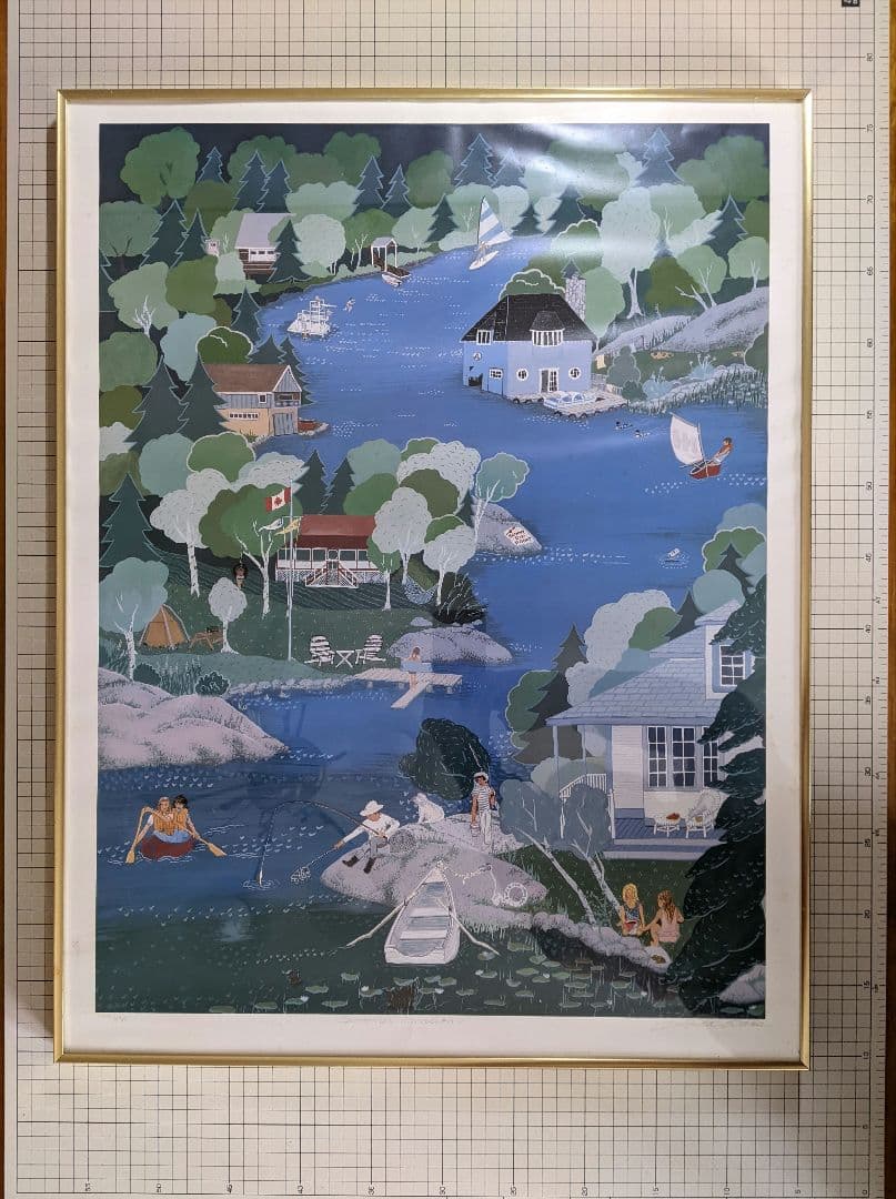 希少カナダにて購入　リンダ・エヴァンスの限定版フォークアートプリント85/950