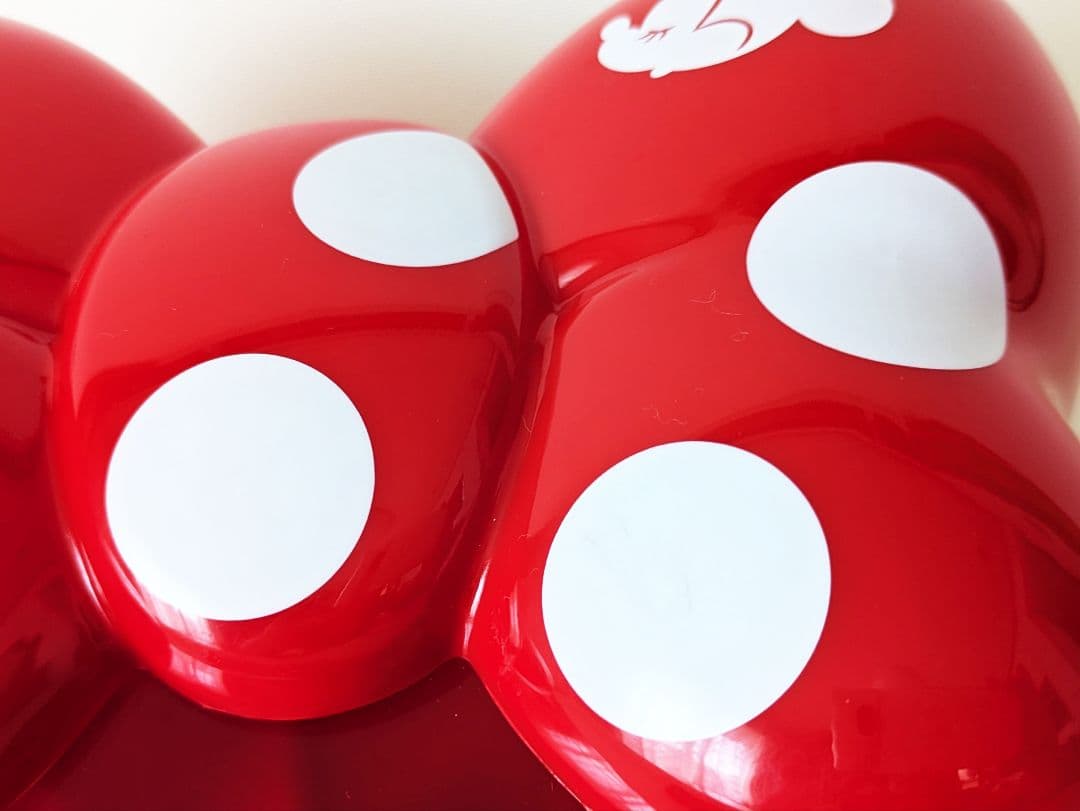 美品☆ ミニー リボン型 ポップコーンバケット ディズニー 赤いリボン