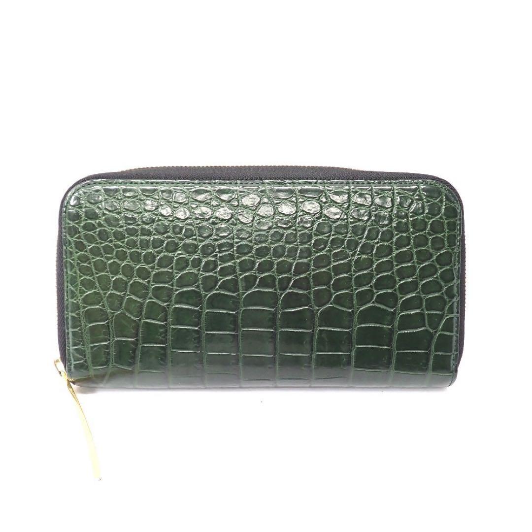 ま*る様 池田工芸 ティラノクロコダイル 緑　財布 80周年記念クロコ